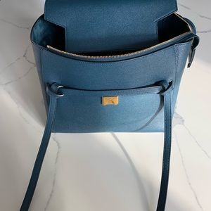 Blue Celine Mini Belt Satchel